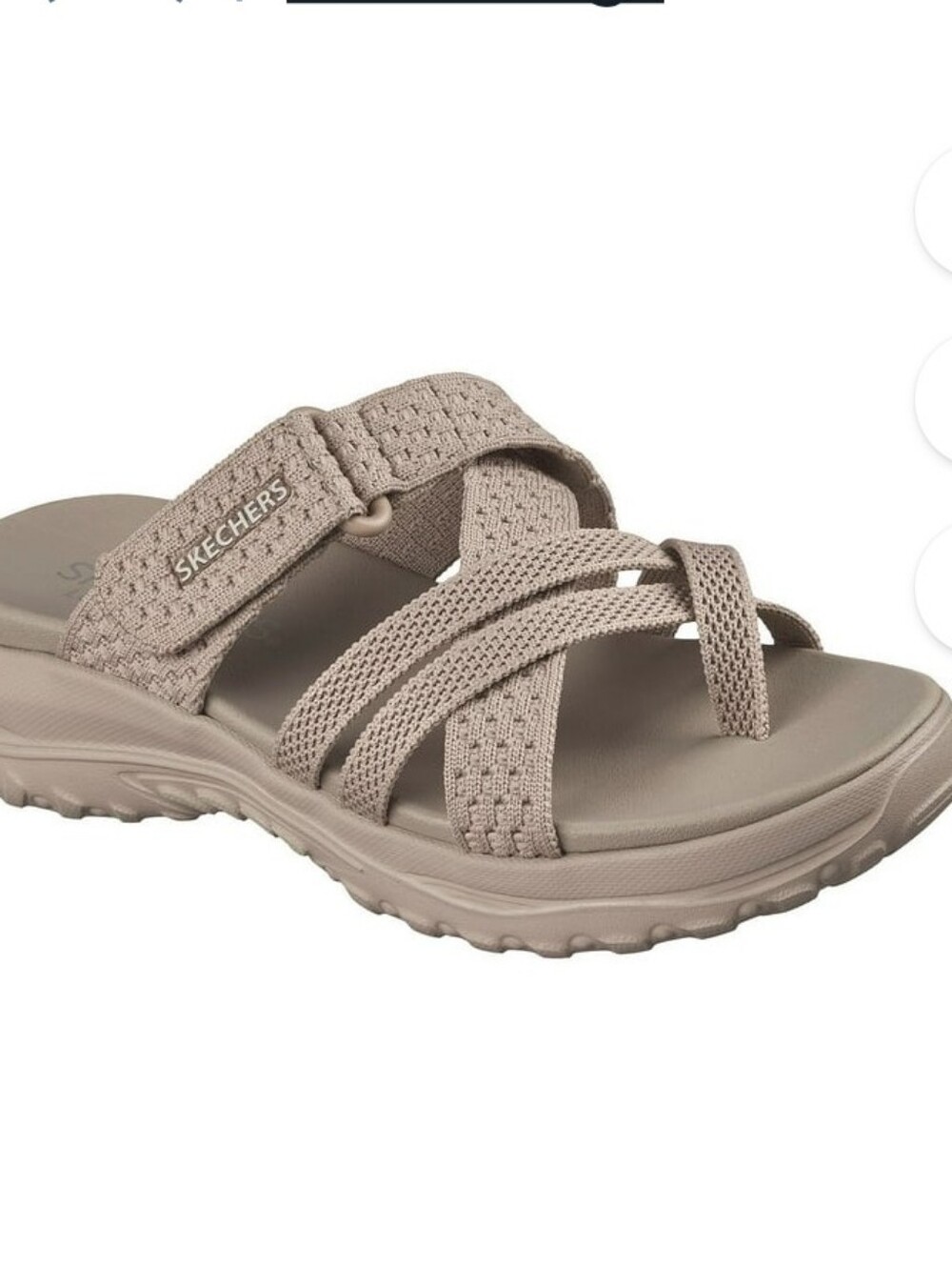 (6)Skechers Ladied  Strappy Slide Sandal